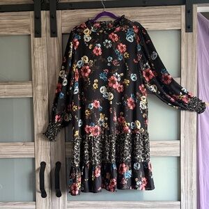 Vibrant Floral Boho Dress